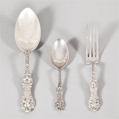 Lot 281 - American Sterling Silver Dessert Service Total...