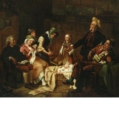 Lot 3 - Continental School 19th Century Admiring the...