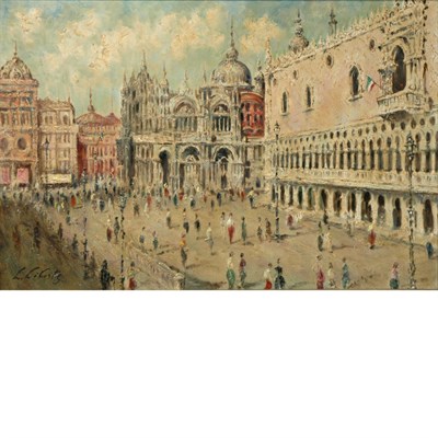 Lot 27 - Attributed to Ludolfs Liberts Piazza San Marco,...