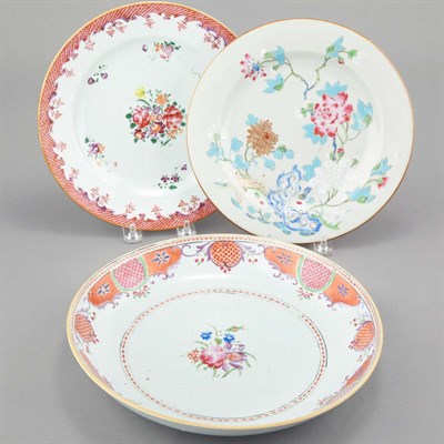 Lot 268 - Pair of Chinese Export Porcelain Plates;...