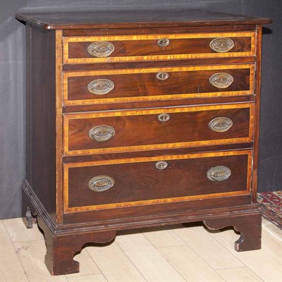 Lot 537 - George III Satinwood Banded Mahogany Chest of...