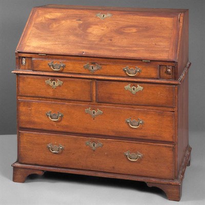 Lot 403 - George III Mahogany Slant Front Desk 18th/19th...