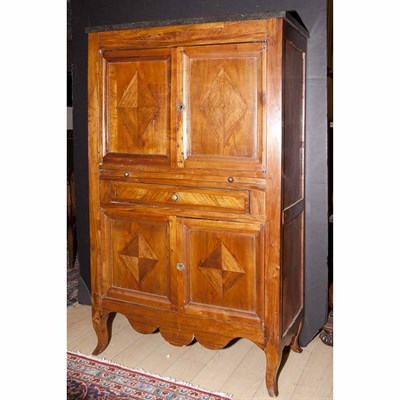 Lot 334 - French Provincial Marble Top Fruitwood...
