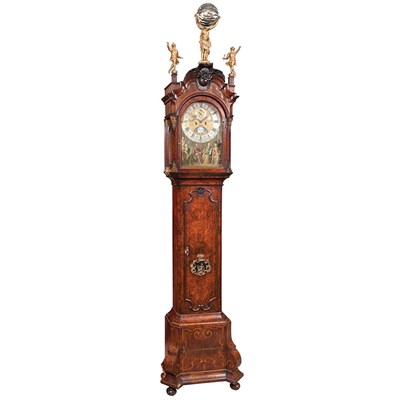 Lot 232 - Dutch Parcel Gilt Burr-Walnut Tall Case Clock...