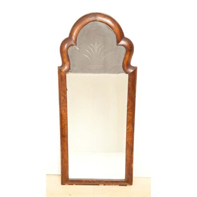 Lot 255 - Queen Anne Style Walnut Mirror Height 47...