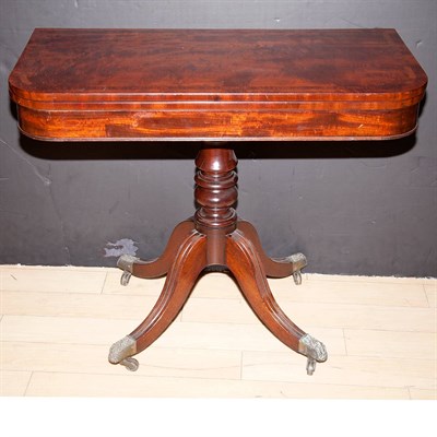Lot 611 - Regency Mahogany Fold-Over Games Table Height...