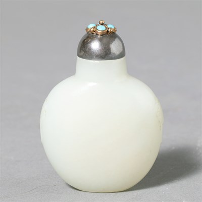 Lot 365 - Chinese White Jade Snuff Bottle Height 2 3/4...