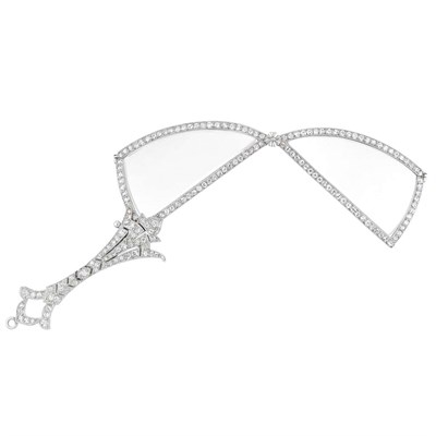 Lot 619 - Edwardian Platinum and Diamond Lorgnette