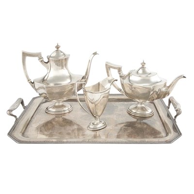 Lot 312 - Sterling Silver Three-Piece Tea Service;...