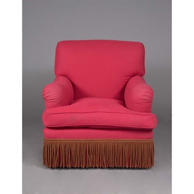 Lot 159 - Pair of Upholstered Club Chairs; Together with...