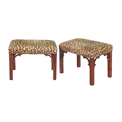 Lot 472 - Pair of George III Style Mahogany Benches