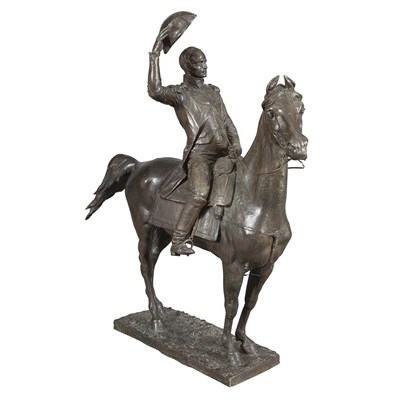 Lot 357 - Bronze Equestrian Group of Napoleon After a...