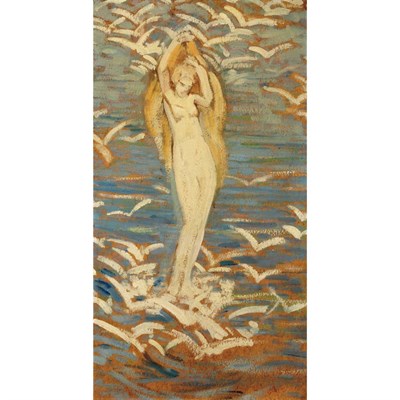 Lot 1118 - American School 20th Century Study for Girl...