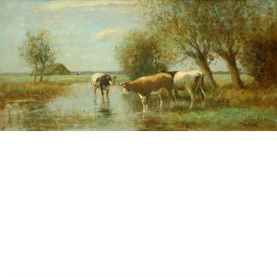 Lot 12 - Cornelius Bouter Dutch, 1888-1966 Polder with...