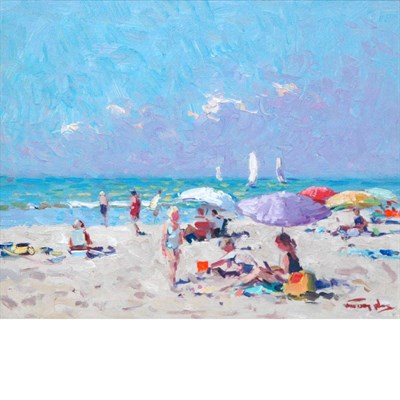 Lot 62 - Niek Van der Plas Dutch, b. 1954 Day at the...