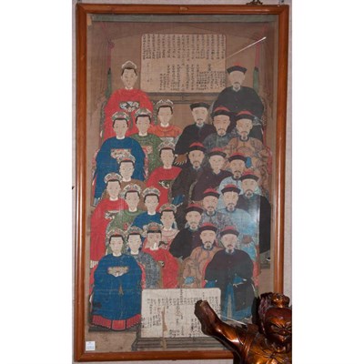Lot 261 - Framed Chinese Ancestral Portrait on Paper...