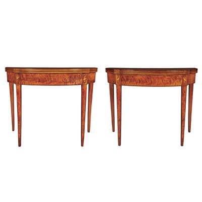Lot 375 - Pair of Federal Inlaid Mahogany and Figured...