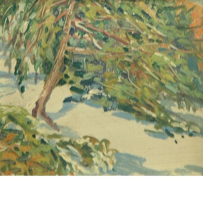 Lot 1057 - Attributed to George Gardner Symons Trees in...