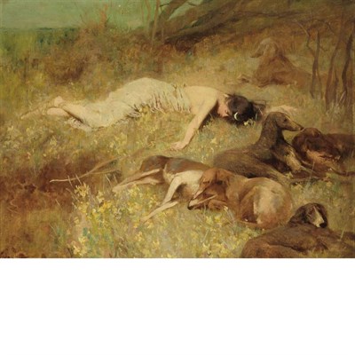 Lot 1028 - Will Hickok Low American, 1853-1932 The Garden...