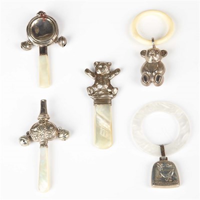 Lot 284 - Group of Five Silver, Ivory and...