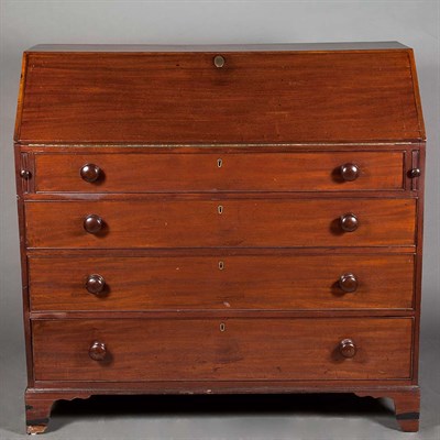 Lot 205 - George III Mahogany Slant Front Desk Early...