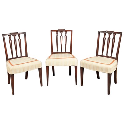 Lot 164 - Set of Twelve Federal Mahogany Dining Chairs...