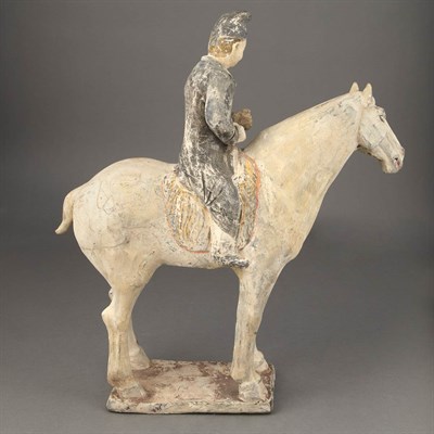 Lot 272 - Chinese Pigment Painted Pottery Horse and...