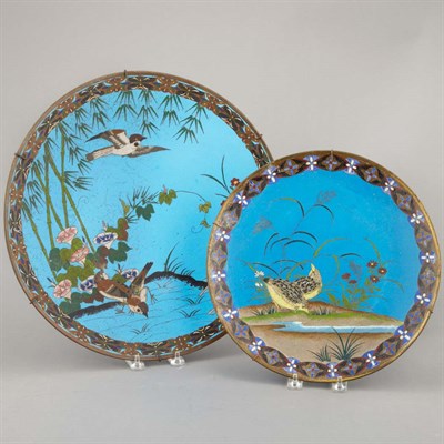 Lot 111 - Group of Four Chinese Cloisonne Chargers...