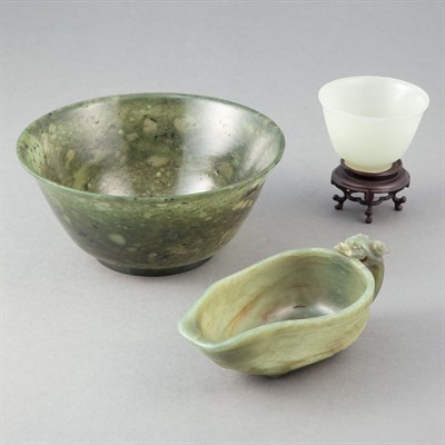 Lot 88 - Group of Three Jade Articles 18th Century and...