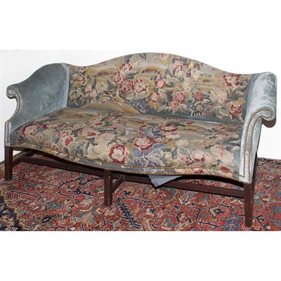 Lot 286 - George III Mahogany Upholstered Sofa Of shaped...