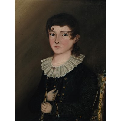 Lot 1 - American School 19th Century Portrait of a Boy...