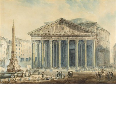 Lot 38 - Italian School 18th Century The Roman Pantheon...
