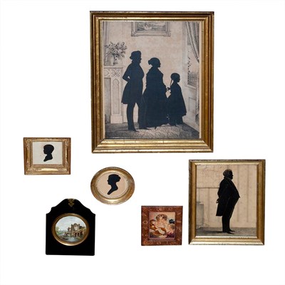 Lot 1017 - Group of Four Silhouette Portraits Comprising...