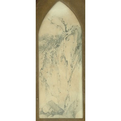 Lot 1059 - American School 19th Century Rock and Tree...
