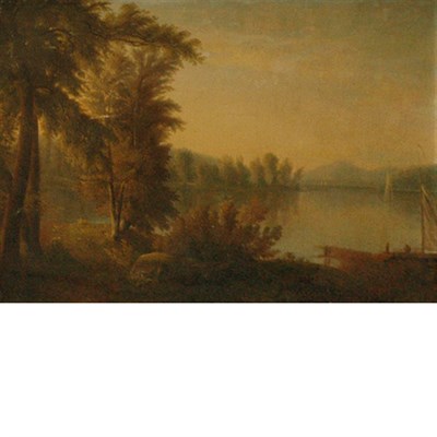 Lot 1074 - Attributed to William Birch Along a River Oil...