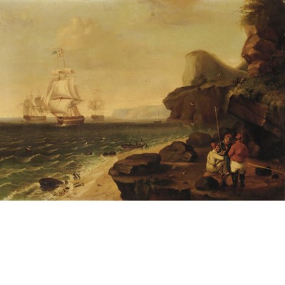 Lot 1004 - British School 19th Century Smugglers Along a...