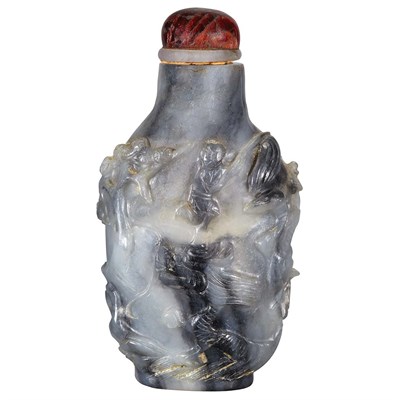 Lot 140 - Chinese Gray Jade Snuff Bottle 19th Century Of...