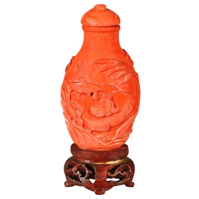 Lot 234 - Chinese Glass Snuff Bottle 20th Century Of...
