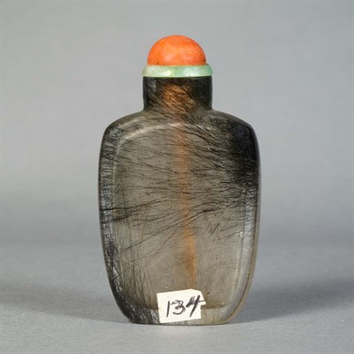 Lot 224 - Chinese Hair Crystal Snuff Bottle 19th Century...