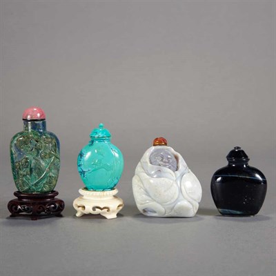 Lot 223 - Group of Four Chinese Snuff Bottles 19th...