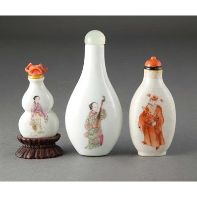 Lot 221 - Group of Three Chinese Enameled Porcelain...