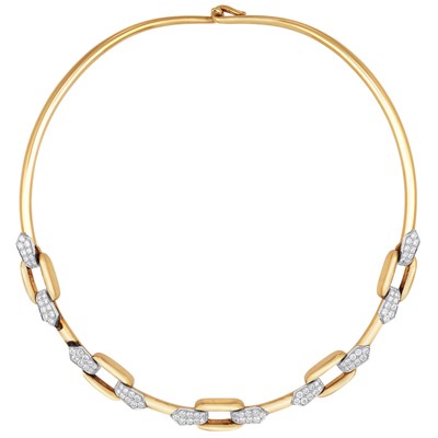 Lot 510 - Gold, Platinum and Diamond Necklace, David Webb