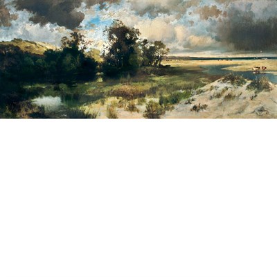 Lot 307 - Thomas Moran American, 1837-1926 Stormy Skies,...