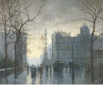 Lot 309 - Paul Cornoyer American, 1864-1923 Rainy Day,...