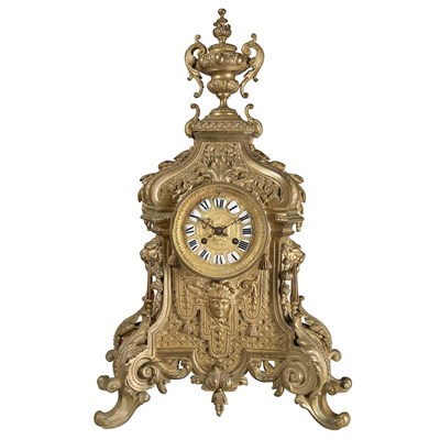 Lot 210 - Regence Style Gilt-Bronze Mantel Clock Second...