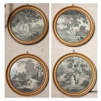 Lot 545 - Set of Four Framed Victorian Style Prints...