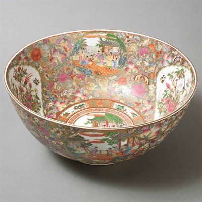 Lot 655 - Chinese Rose Medallion Porcelain Bowl Height...