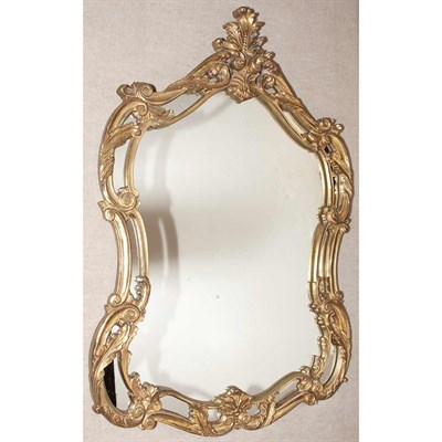 Lot 618 - Rococo Style Gilt-Wood Mirror Height 50 inches,...