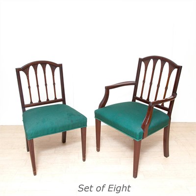 Lot 138 - Set of Eight George III Style Dining Chairs...