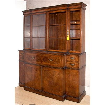 Lot 180 - George III Style Mahogany Breakfront Secretary...